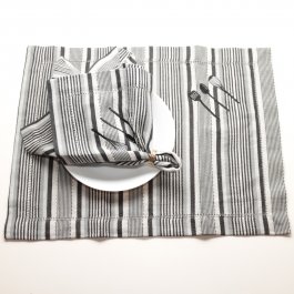 cutlery placemat striped randig rustik tablett i tyg