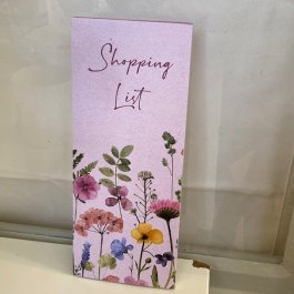 komihåg lista shoppinglista blommig söt shoppinglista med magnet
