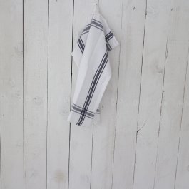 gästhandduk vit med blå ränder svensk lantlig stil klassisk kökstextil