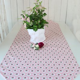 romantisk rosa löpare bordslöpare blommig