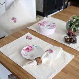 romantisk bordstablett svensk design ros