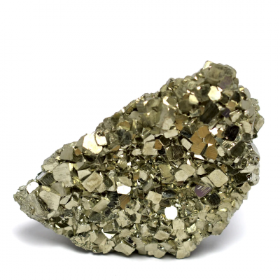 kristaller pyritkluster i hög kvalitet penning sten